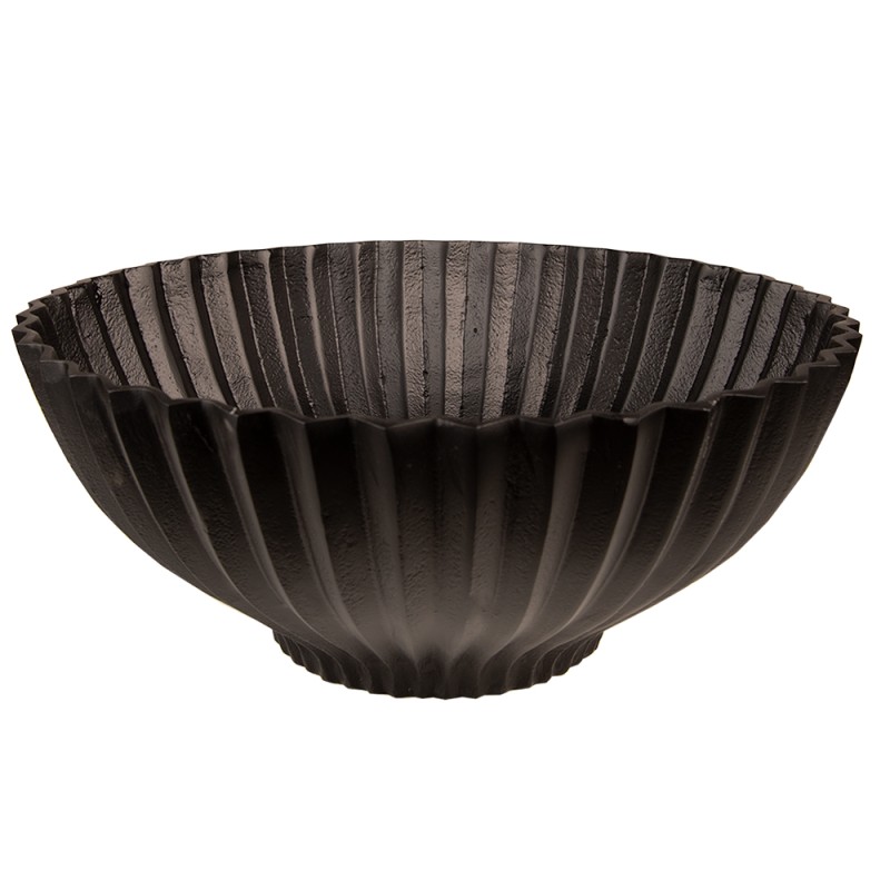 Clayre & Eef Decorative Bowl Ø 33x14 cm Black Aluminium Round