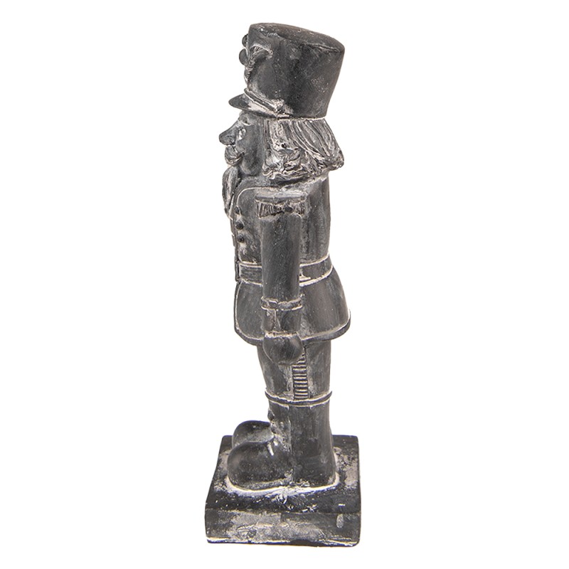 Clayre & Eef Figurine Nutcracker 16 cm Grey Polyresin