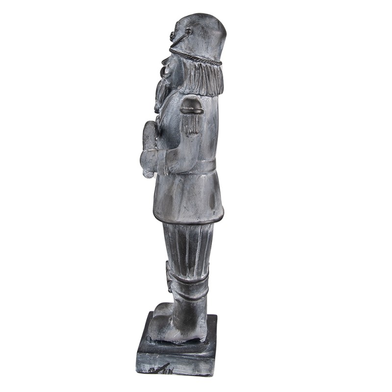 Clayre & Eef Figurine Casse-noisette 47 cm Gris Polyrésine
