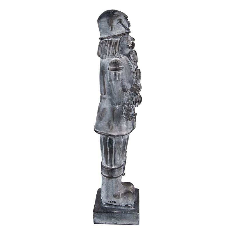 Clayre & Eef Figur Nussknacker 47 cm Grau Polyresin