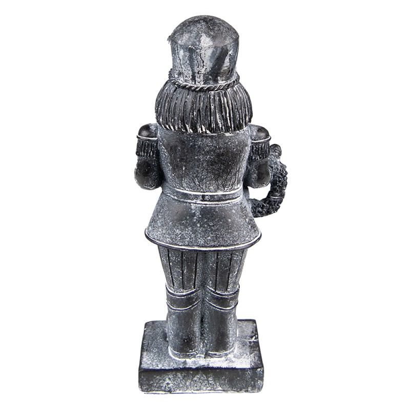 Clayre & Eef Figurine Nutcracker 21 cm Grey Polyresin