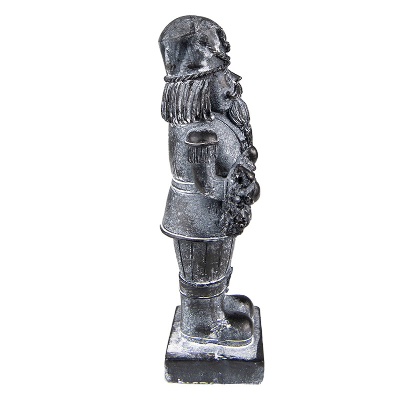 Clayre & Eef Figurine Casse-noisette 21 cm Gris Polyrésine