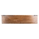 Clayre & Eef Wall Coat Rack 6 Hooks 69x12x17 cm Brown White Wood Iron