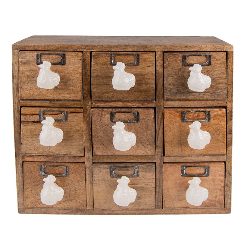 Clayre & Eef Drawer Chest 34x12x30 cm Brown Wood