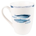 Clayre & Eef Tazza 330 ml Bianco Blu  Porcellana Pesci