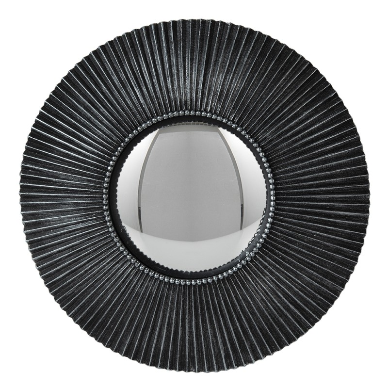 Clayre & Eef Mirror Ø 23 cm Grey Plastic Round