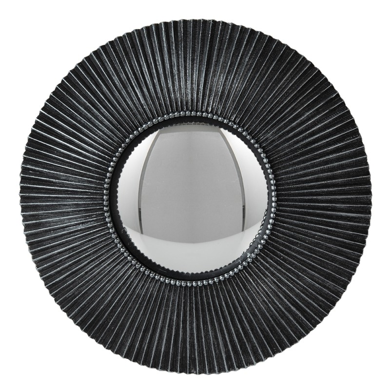 Clayre & Eef Mirror Ø 29 cm Grey Plastic Round