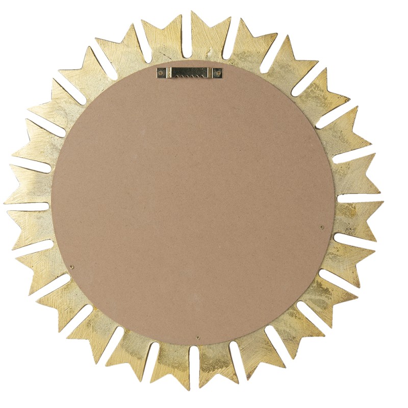 Clayre & Eef Mirror Ø 38 cm Gold colored Plastic Round