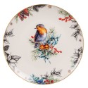 Clayre & Eef Breakfast Plate Ø 20 cm White Porcelain Bird
