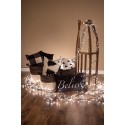 Clayre & Eef Kussenhoes  30x50 cm Wit Zwart Polyester Rechthoek Kerstboom