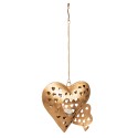 Clayre & Eef Pendant 23x6x22 cm Gold colored Iron Heart-Shaped