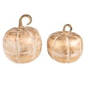 Clayre & Eef Decoration Pumpkin 20 cm Gold colored Wood