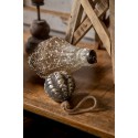 Clayre & Eef Christmas Bauble XL Ø 11 cm Brown White Glass