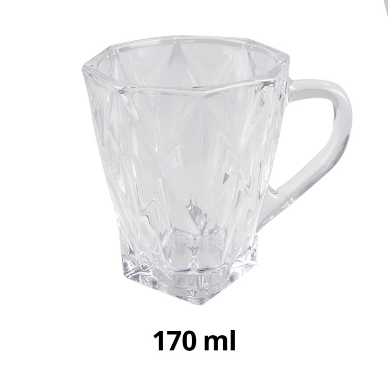 Clayre & Eef Mug 170 ml Glass Round