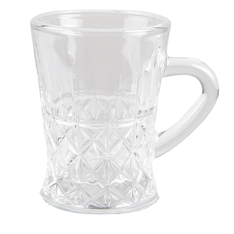 Clayre & Eef Mug 95 ml Glass Round