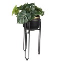 Clayre & Eef Plant Holder Ø 22x52 cm Black Gold colored Iron Round