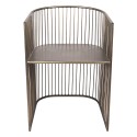 Clayre & Eef Dining Chair 53x51x79 cm Grey Iron Semicircle