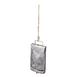 Clayre & Eef Sonnettes avec battant 8x4x14 cm Couleur argent Fer Rectangle
