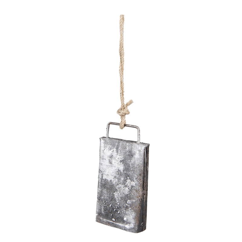 Clayre & Eef Bell with Clapper 10x4x19 cm Silver colored Iron Rectangle