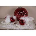 Clayre & Eef Christmas Bauble XL Ø 25 cm Red Glass