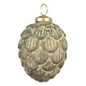 Clayre & Eef Christmas Bauble Ø 10 cm Green Glass