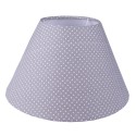 Clayre & Eef Lampshade Ø 26x15 cm Grey White Cotton Synthetic Dots
