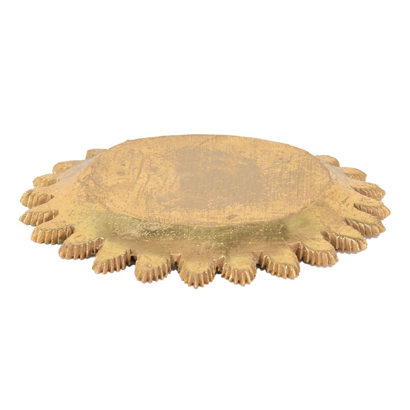 Clayre & Eef Decorative Bowl Ø 20x2 cm Gold colored Plastic Round Branches