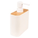 Clayre & Eef Distributore sapone 13x6x16 cm Bianco Marrone  Ceramica