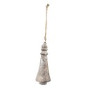 Clayre & Eef Pendant Ø 6x16 cm Silver colored Wood