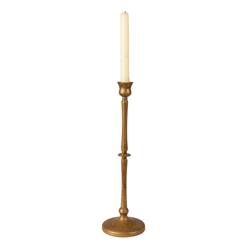 Clayre & Eef Candle holder 35 cm Gold colored Iron Round