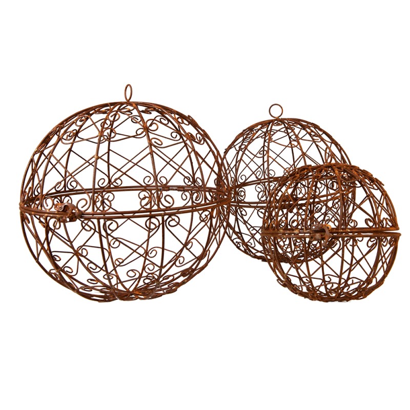 Clayre & Eef Dekorationsball Ø 30 cm Kupferfarbig Metall