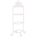Clayre & Eef 3-Tiered Plate Stand 77 cm White Iron Round