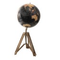 Clayre & Eef Globe 28x26x55 cm Black Wood Metal