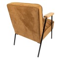 Clayre & Eef Armchair with Armrest 60x69x78 cm Brown Textile