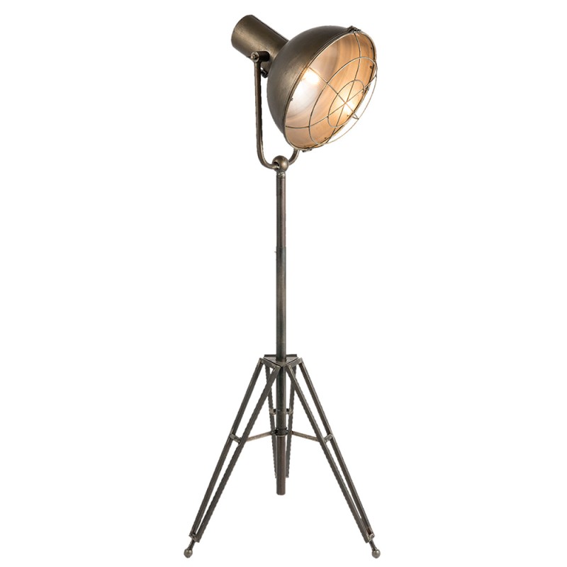 Clayre & Eef Floor Lamp 51x46x175 cm  Grey Iron Round