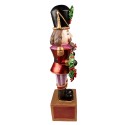 Clayre & Eef Figurine Nutcracker 124 cm Purple Red Polyresin Merry Christmas