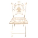 Clayre & Eef Bistro Chair 52x48x99 cm White Brown Iron