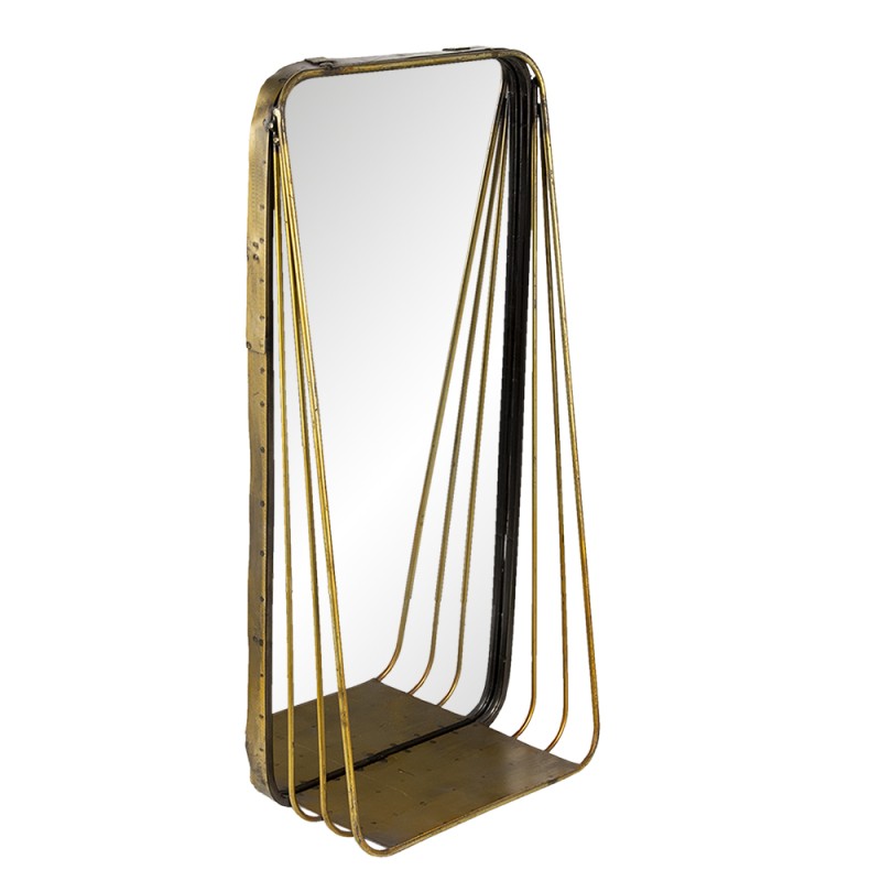 Clayre & Eef Mirror 24x49 cm Copper colored Metal Rectangle