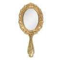 Clayre & Eef Handheld Mirror 13x27 cm Gold colored Plastic Glass