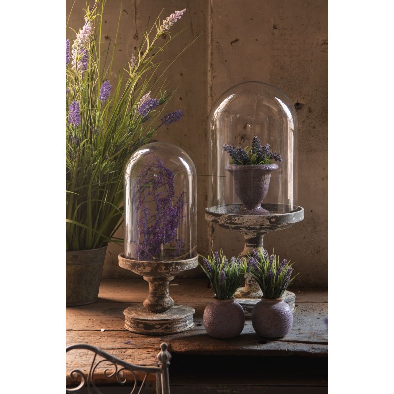 Clayre & Eef Vaso  8 cm Viola Ceramica Rotondo