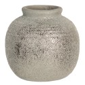 Clayre & Eef Vase 8 cm Grey Ceramic Round