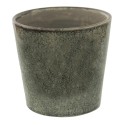 Clayre & Eef Planter Ø 12x10 cm Green Ceramic Round