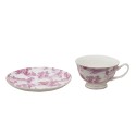 Clayre & Eef Cup and Saucer 250 ml Pink Porcelain