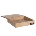 Clayre & Eef Aufbewahrungsbox 24x24x5 cm Braun Holz Quadrat