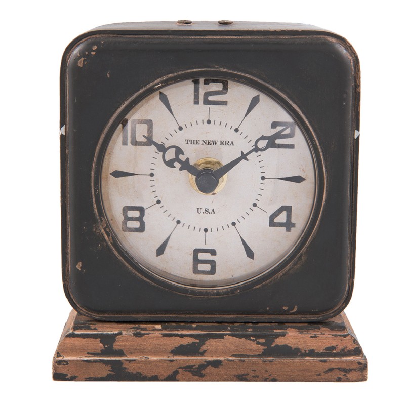 2Clayre & Eef Horloge de table 11x12 cm  Brun Fer