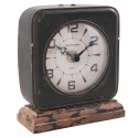 2Clayre & Eef Table Clock 11*12 cm Brown Iron