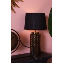 Clayre & Eef Table Lamp Ø 28x50 cm  Gold colored Black Plastic Round