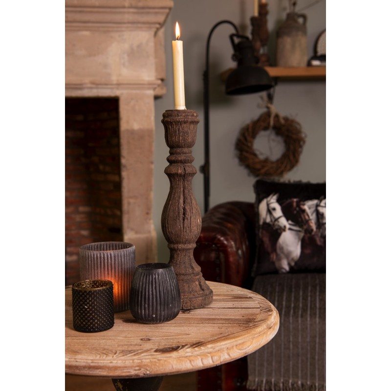 Clayre & Eef Kerzenständer 40 cm Braun Kunststoff