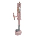 Clayre & Eef Figurine Nutcracker 17 cm Pink White Polyresin