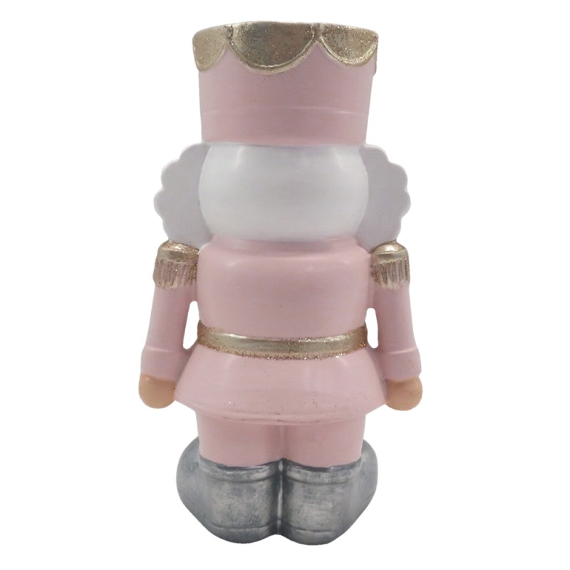 Clayre & Eef Figurine Nutcracker 17 cm Pink Polyresin